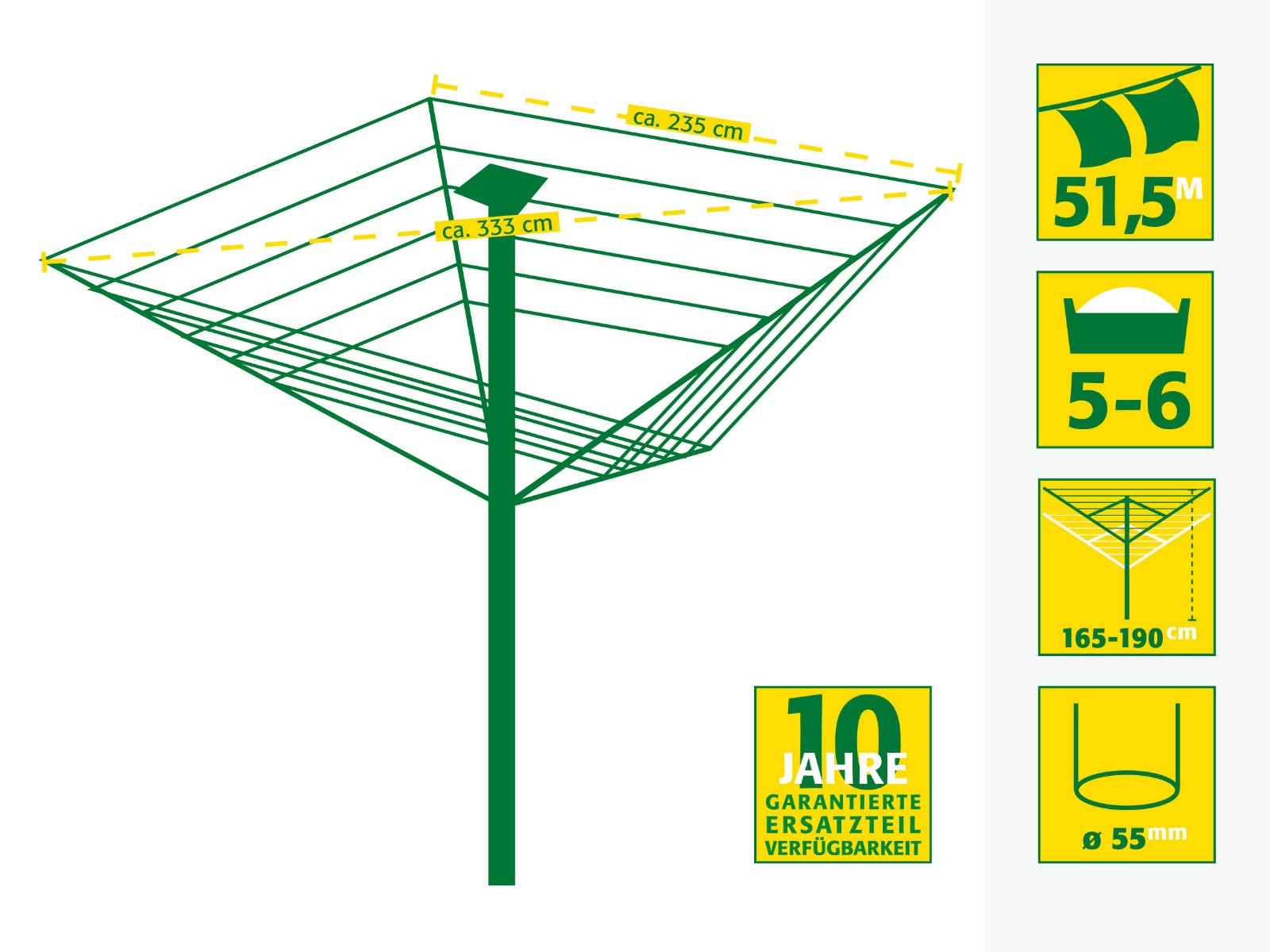 FUTURA ELEGANT XXL LIFT Wäschespinne (30319)